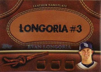 2011 Topps - Manufactured Glove Leather Nameplates #MGL-EL Evan Longoria Front
