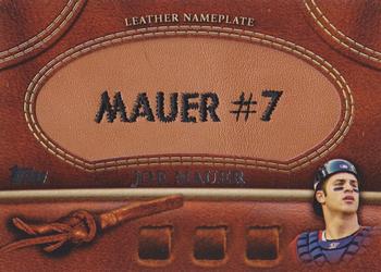 2011 Topps - Manufactured Glove Leather Nameplates #MGL-JM Joe Mauer Front