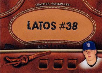 2011 Topps - Manufactured Glove Leather Nameplates #MGL-ML Mat Latos Front