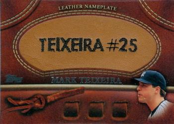 2011 Topps - Manufactured Glove Leather Nameplates #MGL-MT Mark Teixeira Front