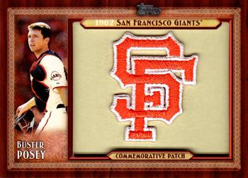 2011 Topps - Throwback Logo Manufactured Patch #TLMP-BP Buster Posey Front