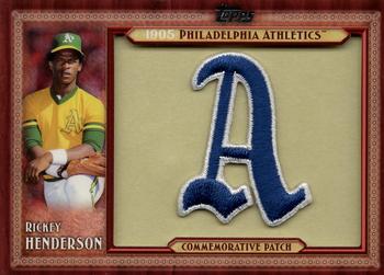 2011 Topps - Throwback Logo Manufactured Patch #TLMP-RH2 Rickey Henderson Front