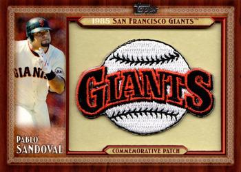 2011 Topps - Throwback Logo Manufactured Patch #TLMP-PS Pablo Sandoval Front