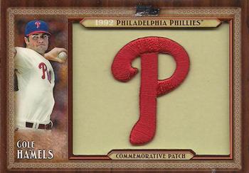 2011 Topps - Throwback Logo Manufactured Patch #TLMP-CH Cole Hamels Front