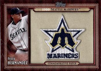 2011 Topps - Throwback Logo Manufactured Patch #TLMP-FH Felix Hernandez Front
