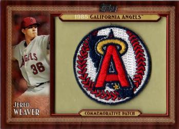 2011 Topps - Throwback Logo Manufactured Patch #TLMP-JW Jered Weaver Front