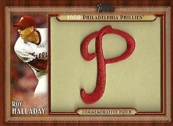 2011 Topps - Throwback Logo Manufactured Patch #TLMP-RH Roy Halladay Front