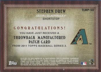 2011 Topps - Throwback Logo Manufactured Patch #TLMP-SD Stephen Drew Back