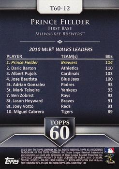 2011 Topps - Topps 60 #T60-12 Prince Fielder Back