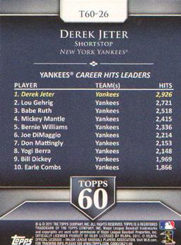 2011 Topps - Topps 60 #T60-26 Derek Jeter Back