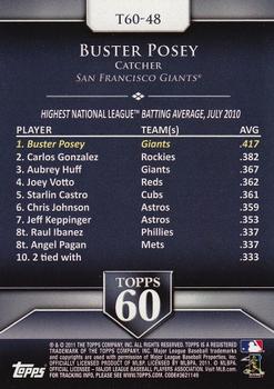 2011 Topps - Topps 60 #T60-48 Buster Posey Back