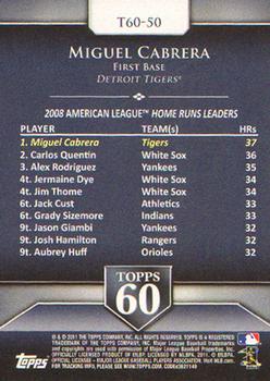 2011 Topps - Topps 60 #T60-50 Miguel Cabrera Back