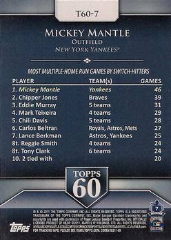 2011 Topps - Topps 60 #T60-7 Mickey Mantle Back
