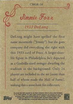 2011 Topps - CMG Reprints #CMGR-16 Jimmie Foxx Back