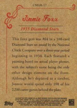 2011 Topps - CMG Reprints #CMGR-17 Jimmie Foxx Back