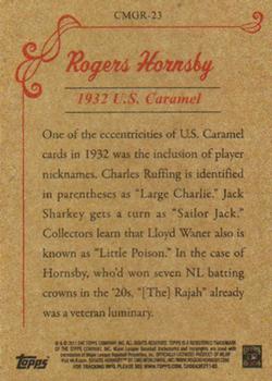 2011 Topps - CMG Reprints #CMGR-23 Rogers Hornsby Back