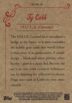 2011 Topps - CMG Reprints #CMGR-26 Ty Cobb Back