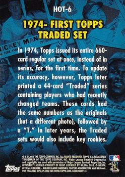 2011 Topps - History of Topps #HOT-6 1974 - First Topps Traded Set Back
