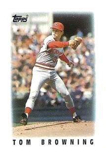1986 Topps Major League Leaders Minis #40 Tom Browning Front