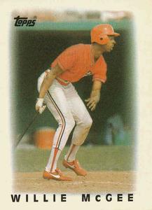 1986 Topps Major League Leaders Minis #63 Willie McGee Front