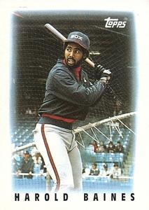 1986 Topps Major League Leaders Minis #8 Harold Baines Front