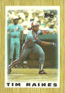 1987 Topps Major League Leaders Minis #17 Tim Raines Front