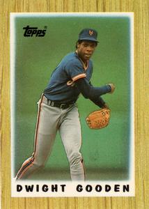 1987 Topps Major League Leaders Minis #23 Dwight Gooden Front