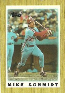 1987 Topps Major League Leaders Minis #30 Mike Schmidt Front