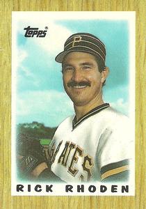 1987 Topps Major League Leaders Minis #31 Rick Rhoden Front