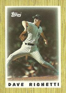 1987 Topps Major League Leaders Minis #67 Dave Righetti Front