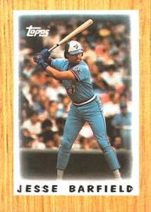 1987 Topps Major League Leaders Minis #73 Jesse Barfield Front