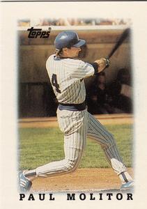 1988 Topps Major League Leaders Minis #19 Paul Molitor Front