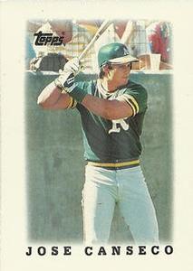 1988 Topps Major League Leaders Minis #30 Jose Canseco Front