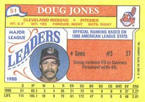 1989 Topps Major League Leaders Minis #51 Doug Jones Back