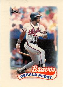1989 Topps Major League Leaders Minis #2 Gerald Perry Front