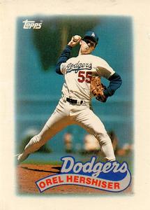 1989 Topps Major League Leaders Minis #18 Orel Hershiser Front