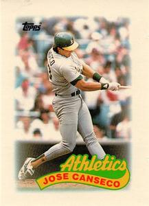 1989 Topps Major League Leaders Minis #68 Jose Canseco Front