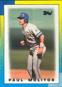 1990 Topps Major League Leaders Minis #20 Paul Molitor Front