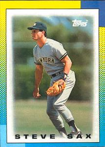 1990 Topps Major League Leaders Minis #25 Steve Sax Front