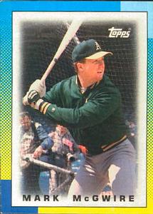 1990 Topps Major League Leaders Minis #30 Mark McGwire Front