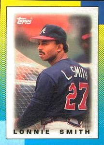 1990 Topps Major League Leaders Minis #46 Lonnie Smith Front