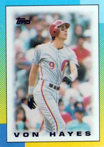 1990 Topps Major League Leaders Minis #69 Von Hayes Front