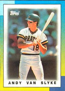 1990 Topps Major League Leaders Minis #72 Andy Van Slyke Front