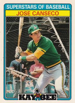 1987 Topps Kay-Bee Superstars of Baseball #7 Jose Canseco Front