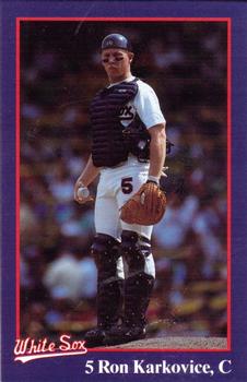 1987 Coca-Cola Chicago White Sox #18 Ron Karkovice Front