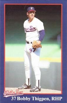 1987 Coca-Cola Chicago White Sox #28 Bobby Thigpen Front