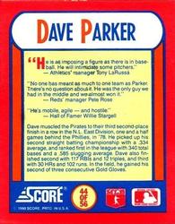 1990 Score - Magic Motion: The MVPs #44 Dave Parker Back