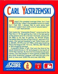 1990 Score - Magic Motion: The MVPs #4 Carl Yastrzemski Back