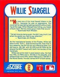 1990 Score - Magic Motion: The MVPs #54 Willie Stargell Back