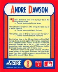 1990 Score - Magic Motion: The MVPs #56 Andre Dawson Back